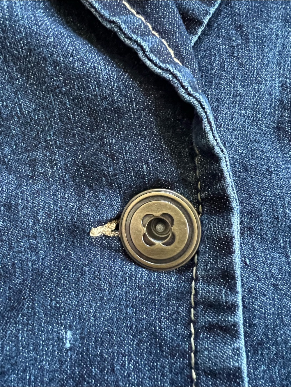 Baccini Dark Indigo Denim Blazer Jacket - Picture 5 of 7